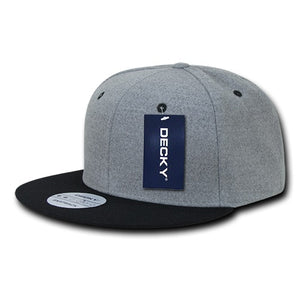 Decky 1087 Melton Wool Snapback Hat, 6 Panel Melton Snapback Cap - 