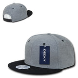 Decky 1087 Melton Wool Snapback Hat, 6 Panel Melton Snapback Cap