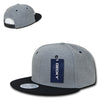 Lot of 6 Decky Melton Wool Snapback Hats Flat Bill Caps