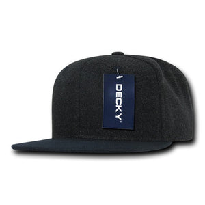 Decky 1087 Melton Wool Snapback Hat, 6 Panel Melton Snapback Cap - CASE Pricing - 