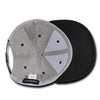 Decky 1092 Heather Grey Snapback, 6 Panel Flat Bill Hat