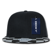 Decky 1095 Checkered Bill Snapback Hat, 6 Panel Flat Bill Check Pattern Cap