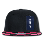 Decky 1095 - Checkered Bill Snapback Hat, 6 Panel Flat Bill Check Pattern Cap - CASE Pricing - Picture 6 of 20