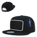 Decky 1096 Patch Snapback Hat, 6 Panel Flat Bill Cap