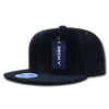 Decky 1097 Velvet Snapback Hat, 6 Panel Velvet Flat Bill Cap