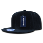 Decky 1097 - Velvet Snapback Hat, 6 Panel Velvet Flat Bill Cap - Picture 2 of 22