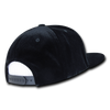 Decky 1097 Velvet Snapback Hat, 6 Panel Velvet Flat Bill Cap