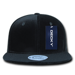 Decky 1097 Velvet Snapback Hat, 6 Panel Velvet Flat Bill Cap