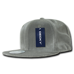 Decky 1097 - Velvet Snapback Hat, 6 Panel Velvet Flat Bill Cap - Picture 8 of 22