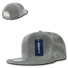 Decky 1097 Velvet Snapback Hat, 6 Panel Velvet Flat Bill Cap