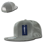 Decky 1097 - Velvet Snapback Hat, 6 Panel Velvet Flat Bill Cap - Picture 9 of 22