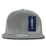 Decky 1097 - Velvet Snapback Hat, 6 Panel Velvet Flat Bill Cap - Picture 11 of 22