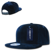 Decky 1097 Velvet Snapback Hat, 6 Panel Velvet Flat Bill Cap - CASE Pricing
