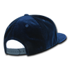 Decky 1097 Velvet Snapback Hat, 6 Panel Velvet Flat Bill Cap