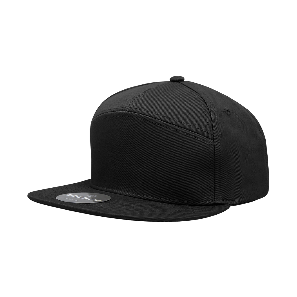 Decky 1098 7 Panel Flat Bill Hat Snapback 7 Panel High Profile Struc The Park Wholesale