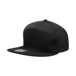 Decky 1098 - 7 Panel Flat Bill Hat, Snapback, 7 Panel High Profile Structured Cap - Picture 2 of 25