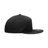 Decky 1098 7 Panel Flat Bill Hat, Snapback, 7 Panel High Profile Structured Cap