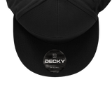Decky 1098 7 Panel Flat Bill Hat, Snapback, 7 Panel High Profile Structured Cap - CASE Pricing