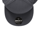 Decky 1098 7 Panel Flat Bill Hat, Snapback, 7 Panel High Profile Structured Cap - PALLET Pricing