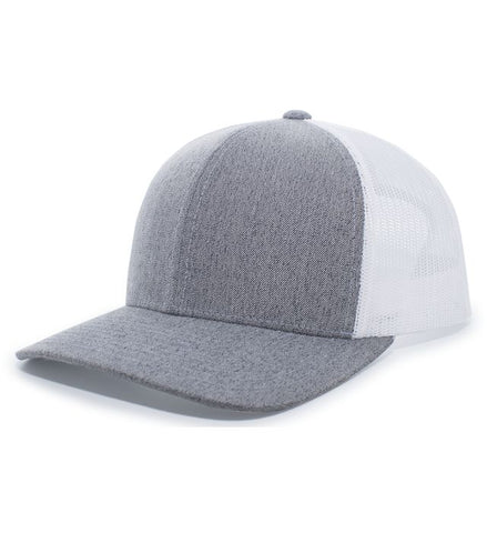 Pacific Headwear 110C - Heather Trucker Hat, Snapback Cap - 110C