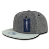 Decky 1114 Suede Bill Snapback Hat Flat Bill Cap