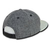 Decky 1114 Suede Bill Snapback Hat Flat Bill Cap