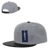 Decky 1115 Melton Vinyl Snapback, 6 Panel Vinyl Flat Bill Cap