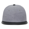 Decky 1115 Melton Vinyl Snapback, 6 Panel Vinyl Flat Bill Cap