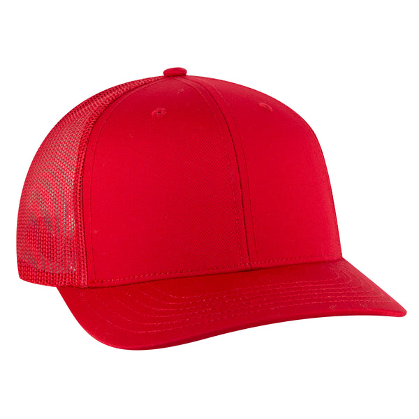 Otto Cap 112-1 - 6 Panel Mid Profile Mesh Back Trucker Hat - 112