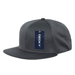 Decky 1128 - Mesh Jersey Snapback Hat, Flat Bill Cap - Picture 2 of 14