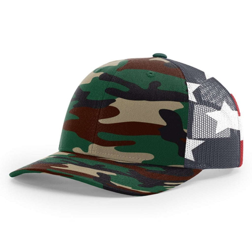 Enlarged view of Lot of 12 Hats Richardson 112PM Printed Mesh Back Trucker Cap, Snapback Hat