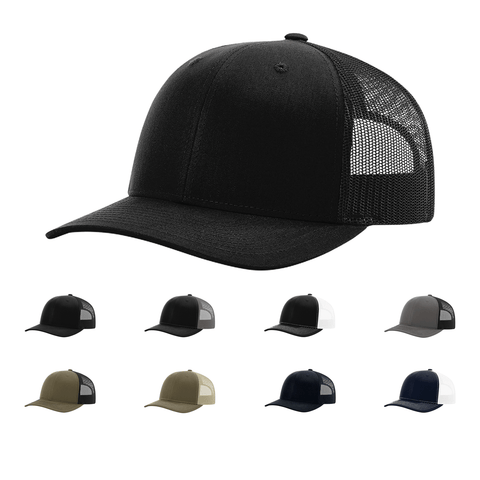 Richardson 112RE - Recycled Premium Trucker Hat - Lot of 12 Hats (1 Dozen)