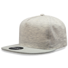 Decky 1132 5 Panel Heather Jersey Knit Cap Snapback Hat Flat Bill