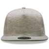 Decky 1132 5 Panel Heather Jersey Knit Cap Snapback Hat Flat Bill