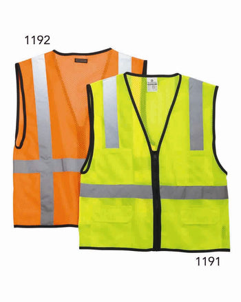Kishigo 1191-1192 Economy Mesh 6-Pocket Vest