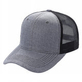 Unbranded 6-Panel Curve Trucker Hat, Blank Mesh Back Cap