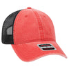 Otto 6 Panel Low Pro Mesh Back Trucker Hat, Garment Washed Pigment Dyed Dad Cap - 121-1202