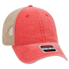 Otto 6 Panel Low Pro Mesh Back Trucker Hat, Garment Washed Pigment Dyed Dad Cap - 121-1202