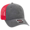Otto 6 Panel Low Pro Mesh Back Trucker Hat, Garment Washed Pigment Dyed Dad Cap - 121-1202