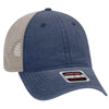 Otto 6 Panel Low Pro Mesh Back Trucker Hat, Garment Washed Pigment Dyed Dad Cap - 121-1202