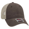 Otto 6 Panel Low Pro Mesh Back Trucker Hat, Garment Washed Pigment Dyed Dad Cap - 121-1202