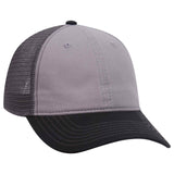 Otto 6 Panel Low Pro Trucker Hat, Garment Washed Cotton Mesh Back Dad Cap - 121-858