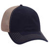 Otto 6 Panel Low Pro Trucker Hat, Garment Washed Cotton Mesh Back Dad Cap - 121-858