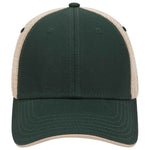 Otto 6 Panel Low Pro Mesh Back Trucker Hat, Cotton Flipped Edge Visor, Sandwich Bill Cap - 122-945