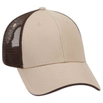 Otto 6 Panel Low Pro Mesh Back Trucker Hat, Cotton Flipped Edge Visor, Sandwich Bill Cap - 122-945 - Picture 5 of 9