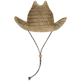 Otto 129-1326 - Straw Cowboy Hat with Adjustable Cord - 129-1326