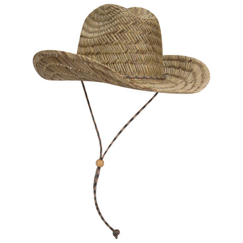 Otto 129-1326 - Straw Cowboy Hat with Adjustable Cord - 129-1326