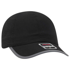 Otto Reflective 6 Panel Running, Sport Hat, Polyester Perforated Back w/ Reflective Trim Visor - 133-1258 - 