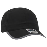 Otto Reflective 6 Panel Running, Sport Hat, Polyester Perforated Back w/ Reflective Trim Visor - 133-1258