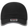 Otto Reflective 6 Panel Running, Sport Hat, Polyester Perforated Back w/ Reflective Trim Visor - 133-1258